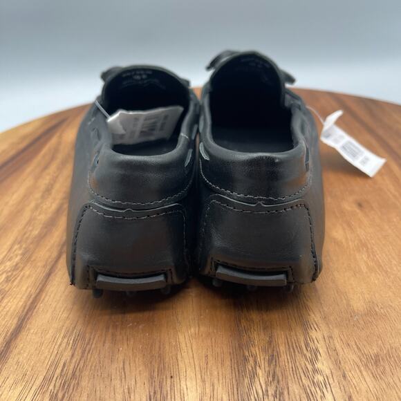 Saks Fifth Avenue Loafers Womens Size 10 B Black Leather Slip On Driving Shoes - Picture 4 of 8